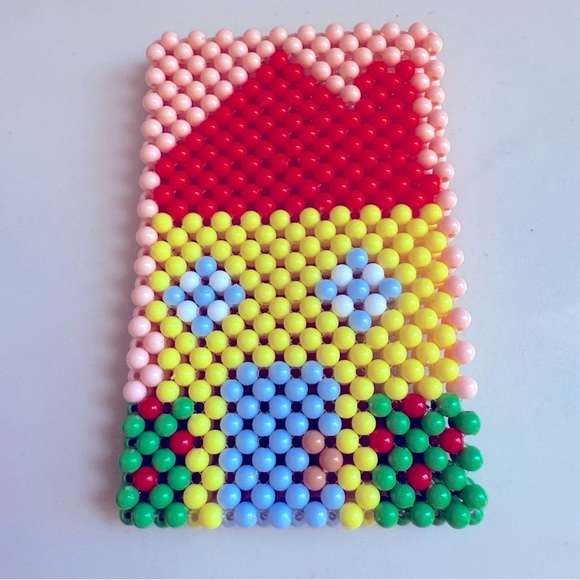 NWOT Susan Alexandra Ash House Beaded Card Holder - Picture 2 of 6